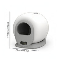 Automatic Cat Litter Box Fully Enclosed Self-Cleaning Cat Litter Box Appliance Freestanding Compact for Indoor, Living Room