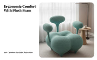 Nordic Aesthetic Upholstered Balloon Chair Modern Design Upholstered Accent Chair signature design Single Sofa Statement Piece for Interior Designers, Young Adults, Homeowners, Living Room, Studio Apartment, studying corner, Lounge Area