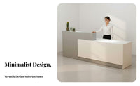 1 Piece Retail Checkout Counter Scratch Resistant Reception Desk Sturdy Construction Storage Workspace Suitable for Receptionists Boutique Business Entrance