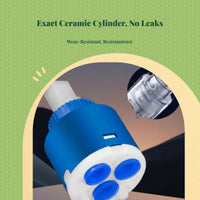 Universal Faucet Valve faucet insert, Bathroom and Kitchen Replacement, Hot & Cold blender, No-Drip, Effortless Control