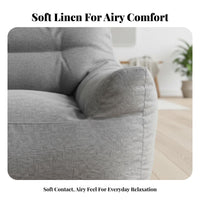 Nordic Design Large Rectangular Lounger 2-Seater Bean Bag Soft and Skingentle Floor Sofa Breathable Fabric for partners, Apartment Dwellers, Young Adults, Living Room, Balcony, Bedroom, Playroom