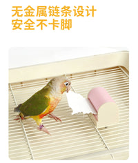 Parrot Toy Chewing Boredom Reliever, Bird Cage Decoration, Paper Roll Mailbox