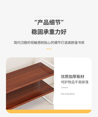 桌面书架铁艺桌上多层置物架小架子学生书桌整理神器收纳分层双层 双层30cm白色+白架
