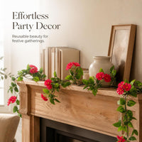 Artificial Morning Glory Vine Garland for Home Decor and Pipe Concealment