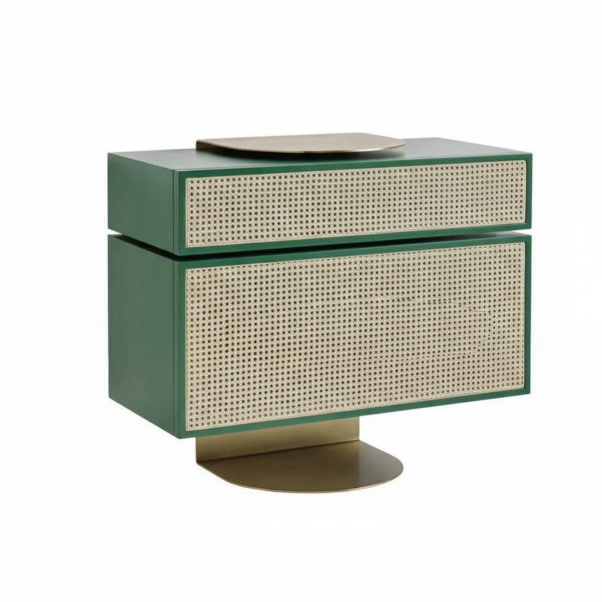 Rattan Drawer End Table Nordic Design Nightstand Mid-Centuryperiod Modern Sturdy Construction for Interior Designers, Renters