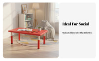Kids Table and Chair Set Rounded Corners Childrens Table and Chair Set Easy to Clean Preschool Classroom Furniture for Parents, Bedroom