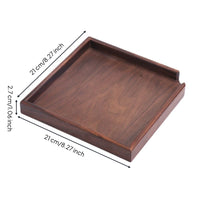 Walnut Wood Tea Evaluation Tray Smooth Tea Tray with Pouring Opening Polished Sturdy