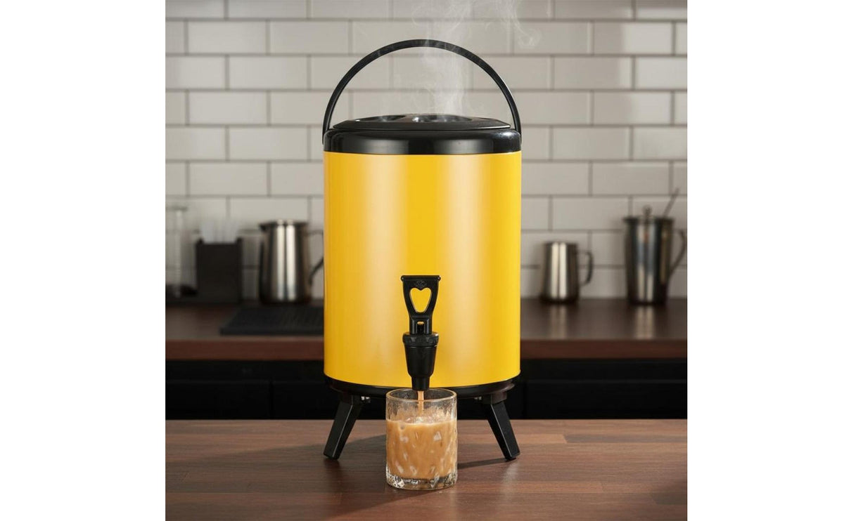 Hot and Cold Drink Dispenser Leak-Resistant Lid Stainless Steel Insulated Barrel Insulated Beverage Dispenser Sturdy