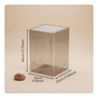Acrylic Reptile Enclosure  Front Opening   Habitat Lid Clear Reptile Breeding Box for Amphibian Enthusiasts