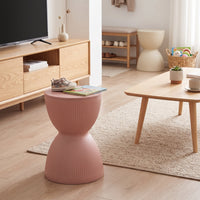Compact Plastic Stool Space-Saving Hourglass Stool Lightweight Footstool Modern for Children, Living Room, Bedroom, Entryway