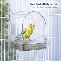 Bird Bath Tub for Cage, Transparent Bird Bath Drawer, Spacious Bird Bath Cage, Pet Bird Bath Box, Ha - Image 3