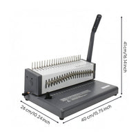 21-Hole Binding Machine Sturdy Base Manual Comb Binder 2-in-1 Punching Comb Binding Machine for Print Shop