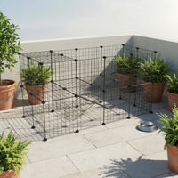 36 Pieces Wire Mesh Pet Fence Modular Door Panel Pen Sturdy