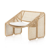3 Pieces Rope Weave Lounge Set Waterproof Outdoor Furniture All-Weather for Families, Homeowners, Sunroom, rearyard