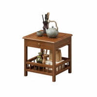 Multi-Tier Tea Shelf Chinese Design Design Multi-Tier Shelving Unit Flat Top Surface Stable Frame for Homeowners, Adults
