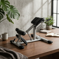 Roman Chair Roller Pads Hyperextension Bench Steel Frame Fitness Equipment for Home Gym