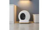 Enclosed Self-Cleaning Cat Litter Box Washable Automatic Cat Litter Box Hygienic Sealed for Cats, Indoor, Apartments