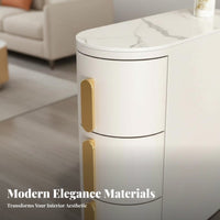 Narrow Rolling Cart Space-Saving 3-Tier Narrow Storage Unit Modern Design