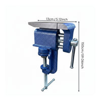 Clamp-on Bench Vise with Multi-Functional Small Table Vise Stable Clamping Miniature Bench Clamp for Hobbyists, Woodworkers, Garage
