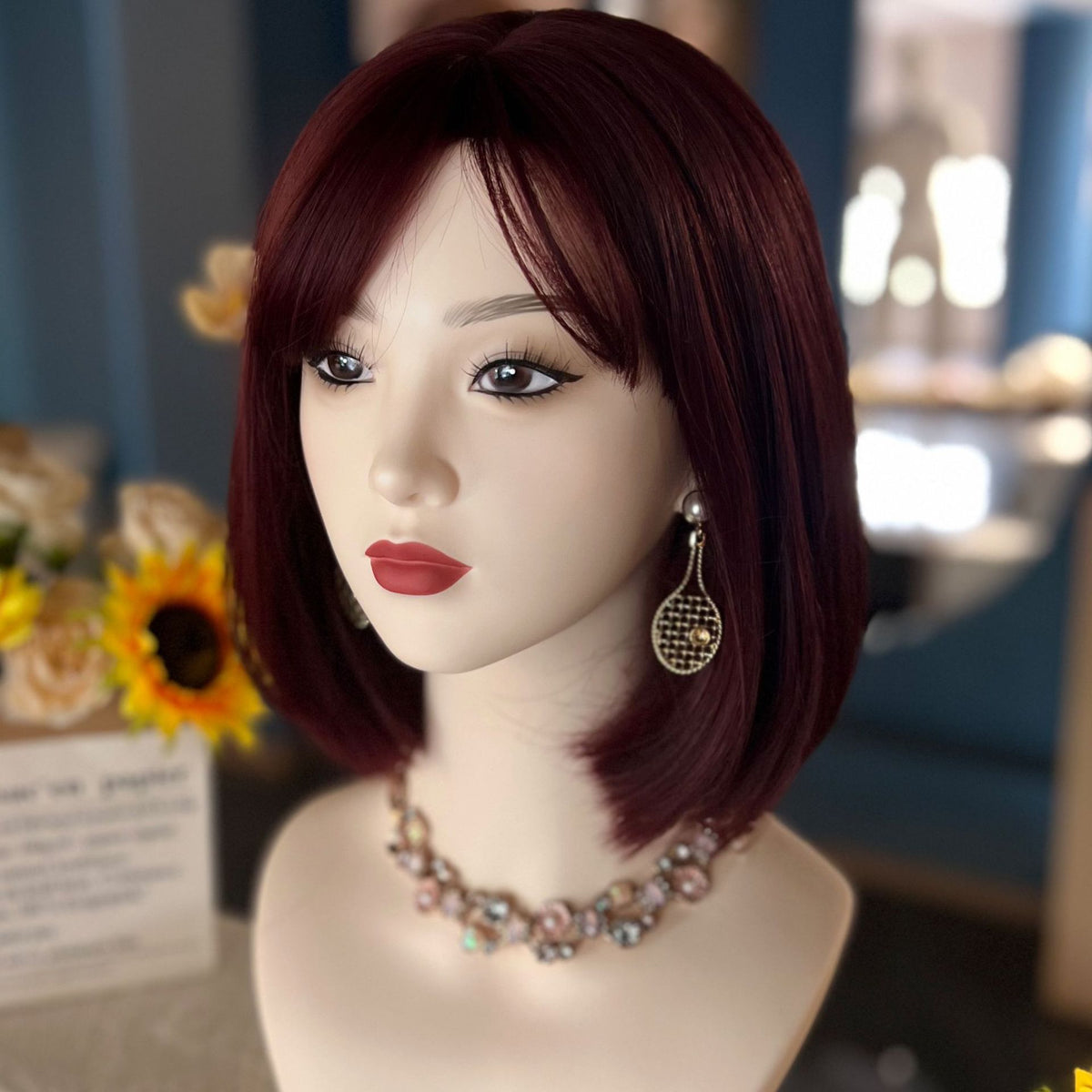 PVC Female Mannequin Head for Wig and Jewelry Display (Half Body)