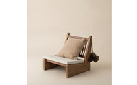 Floor Chair with Back Support Rustic Low Lounge Chair Reclined Seat for Reading Corner