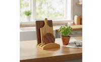 Bamboo Board Holder Space-Saving Household Storage Minimalist Design