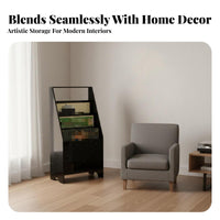 Vinyl Album Storage Rack Easy Browsing Spacious Capacity for Home Decor