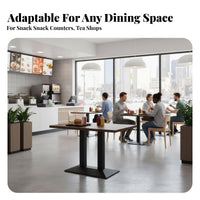 Rectangular 4-Person Canteen Unit Easy to Clean Commercial Furniture long-lasting Build Waterproof Surface for Restaurant Owners
