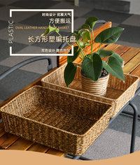 仿藤编收纳筐北欧风客厅茶几杂物篮杂志筐厨房蔬菜水果收纳篮