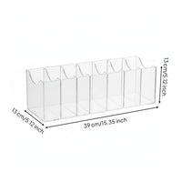 Clear Acrylic Belt Box 7 Compartments Multi-Slot Belt Organizer