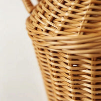 Faux Rattan Vase Tabletop Vessel Rustic for Decorators