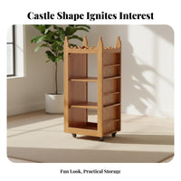 Rotating Castle book organizer Multi-Functional Storage kids' Furniture Space-Saving Easy to Assemble for Toddlers