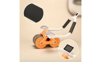Rebound Ab Roller with Elbow Support Ergonomic Abdominal Wheel with Phone Holder Ab Wheel with Timer Beginner-Friendly