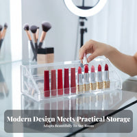 Stepped Cosmetic Rack Transparent Display Stand Large Capacity for Collectors