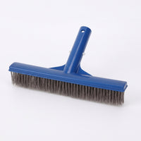 10-Inch Pool Brush with Stainless Steel Bristles Heavy-Duty Pool Brush with Wire Bristles Premium Quality Compatible for Swimming Pools