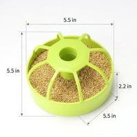 Automatic Bird Feeder and Cockatiel Feeder, Freestanding Budgie Feeder, Anti-Spill Indoor Bird Food Tray for Canary and Finch