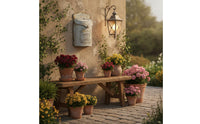 Retro Iron Mailbox Ornamental Vintage Wall Mailbox Large Capacity Decorative Post Box for Garden