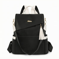 Backpack with Tassel Adjustable Backpack with Side Pockets Rucksack for Commuters, Students