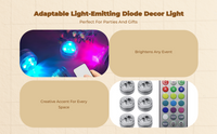 Waterproof RGB decor lights, remote