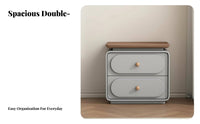 Storage Nightstand mid-centuryera Modern aesthetic Bedside Cabinet Leather-Like Surface