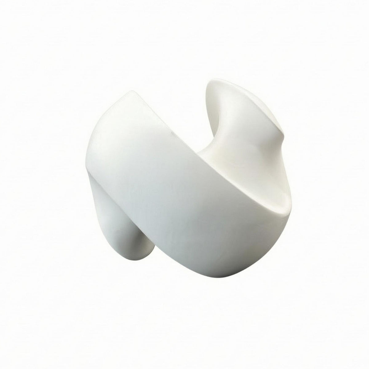 Abstract Tabletop Sculpture Modern Twisted Sculpture Polished Curved Surfaces