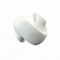 Abstract Tabletop Sculpture Modern Twisted Sculpture Polished Curved Surfaces