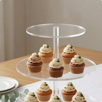 Clear Acrylic Cake Stand Stable Acrylic Dessert Stacked Display Easy to Assemble