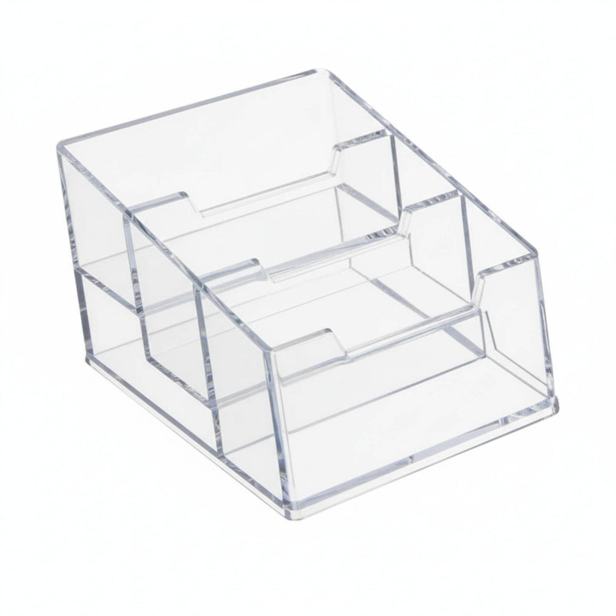 Acrylic Card Stand Tiered Organizer Space Saving for Desktop Collectors