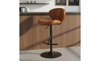 Winged Bar Stool Finish Backrest Bar Chair Footrest Furniture for Tea Shop, Cafe