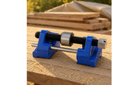 Threaded Adjustment Blade Sharpening Guide Knurled Knob Blade Honing Guide Roller Design Plane Blade Sharpening Jig Blue Body