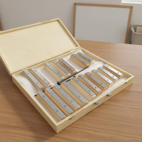 17 Note Tone Block Set Wood and Metal Construction Wooden Resonator Bell Set