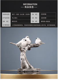 Minimalist Bird Figurine Set of Four for Home Decor