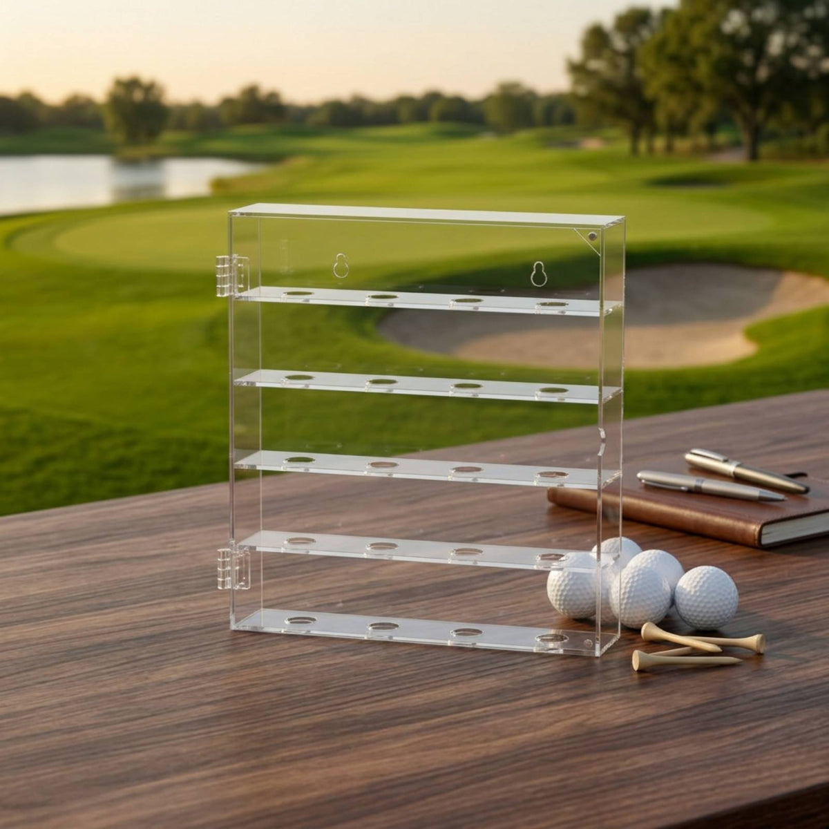 Golf Ball Display Case Wall-Mounted Golf Ball Collection Case Clear for Home Decor
