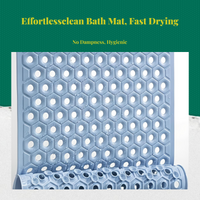 Non-slip TPE shower mat drains fast.